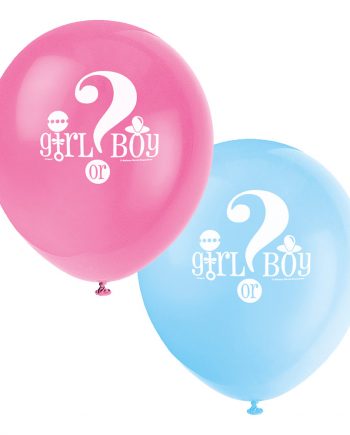 Ballonger Girl or Boy? - 8-pack - Maskeradspecialisten.se