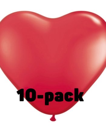 Hjärtballonger Röda - 10-pack - Maskeradspecialisten.se